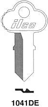 Kaba Ilco 1041DE Key Blank – Chicago K40 Keyway, Nickel-Plated Brass