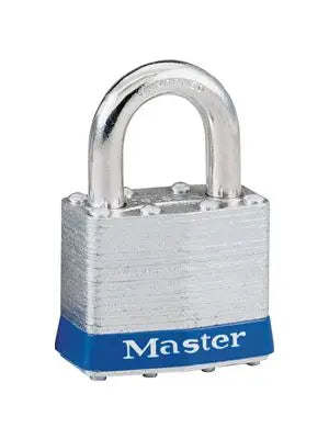 Master Lock 21WO Laminated Steel Padlock 1-3/4" Body, 15/16" Tall 5/16 Diameter Shackle, Rekeyable, Less Cylinder