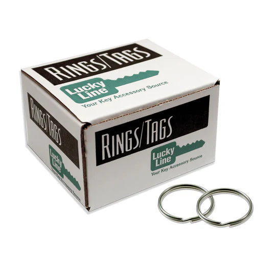 Lucky Line 77000 2" Split Key Ring Nickel-Plated Steel 50 Per Box