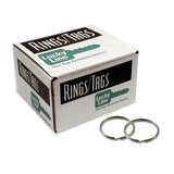 Lucky Line 77000 2" Split Key Ring Nickel-Plated Steel 50 Per Box