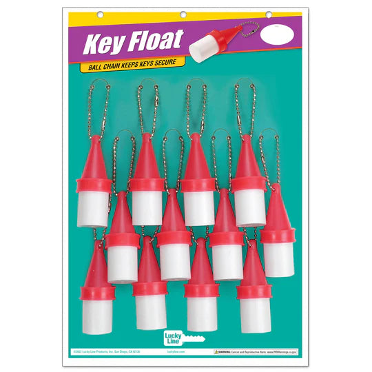 Lucky Line 92112 Key Buoy Float with Ball Chain Red 12 Per Card