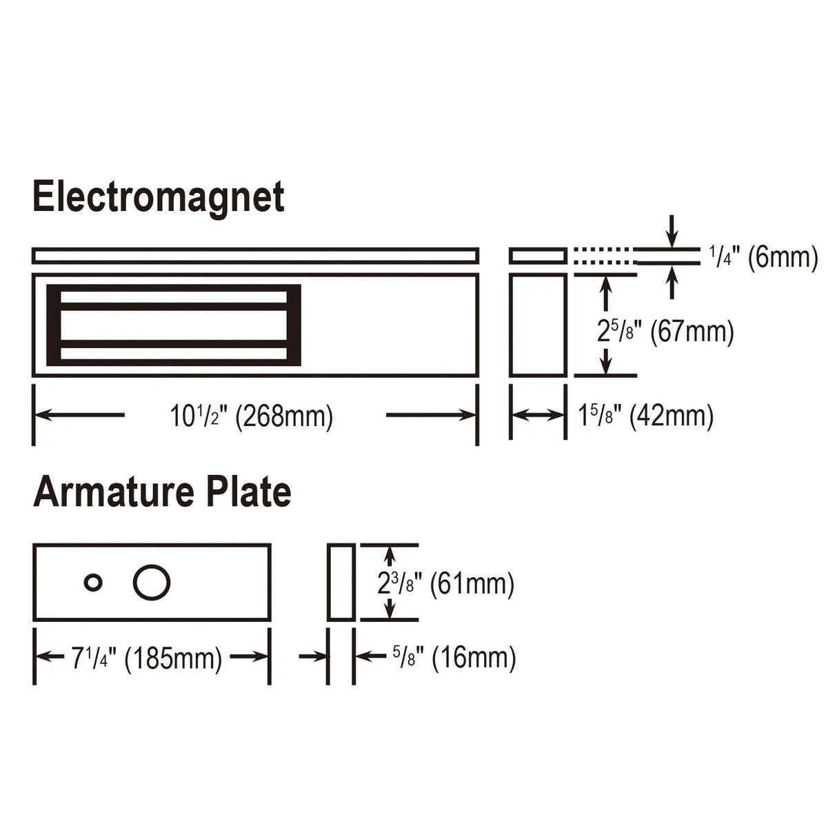 Seco-Larm E-941SA-1200  12/24 VDC, 1,200 LB Magnetic Lock