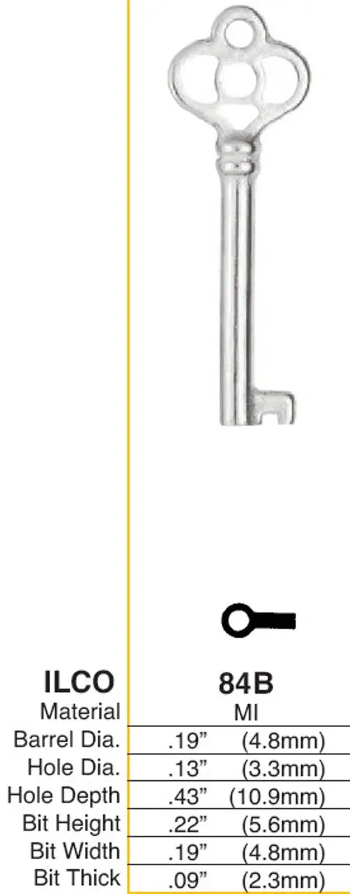 Kaba Ilco 84B Bit Key Blank, TA-646