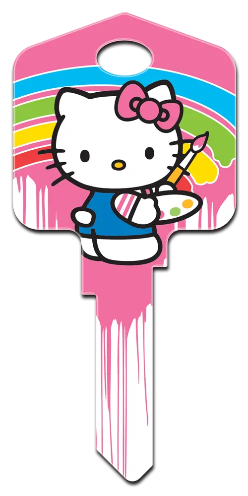 KW-SR7 Hello Kitty Keys Kwikset Paint