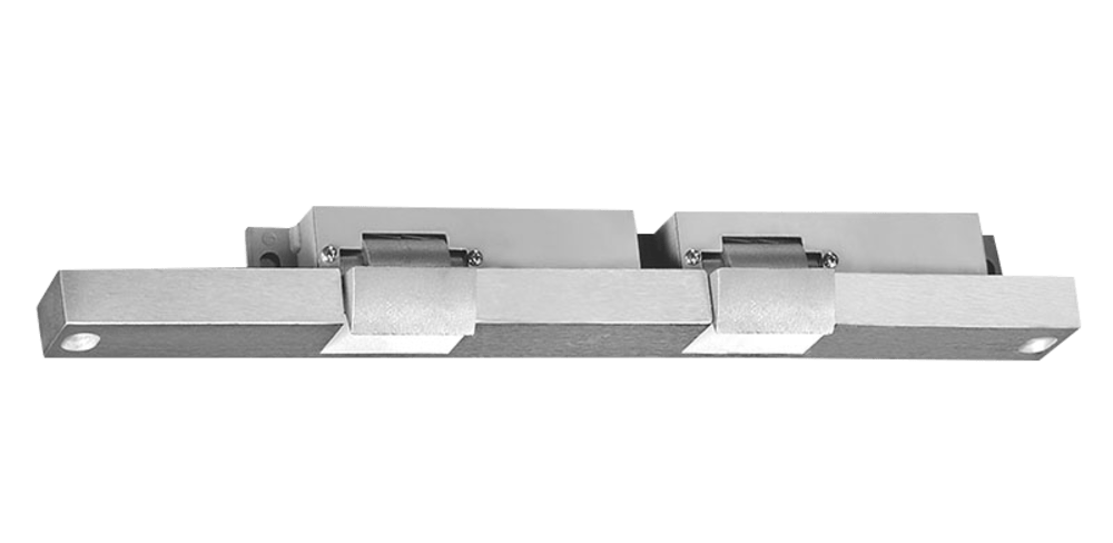 HES 310-4-30 24D 630 Fail Secure, Complete 24VDC Electric Strike, Double, PK Keeper, 3" CTC Satin Stainless Steel
