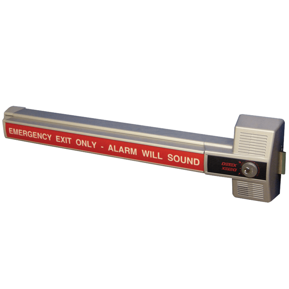 Detex ECL-230X Alarmed Deadbolt Panic Hardware, Single Point Lock, Gray