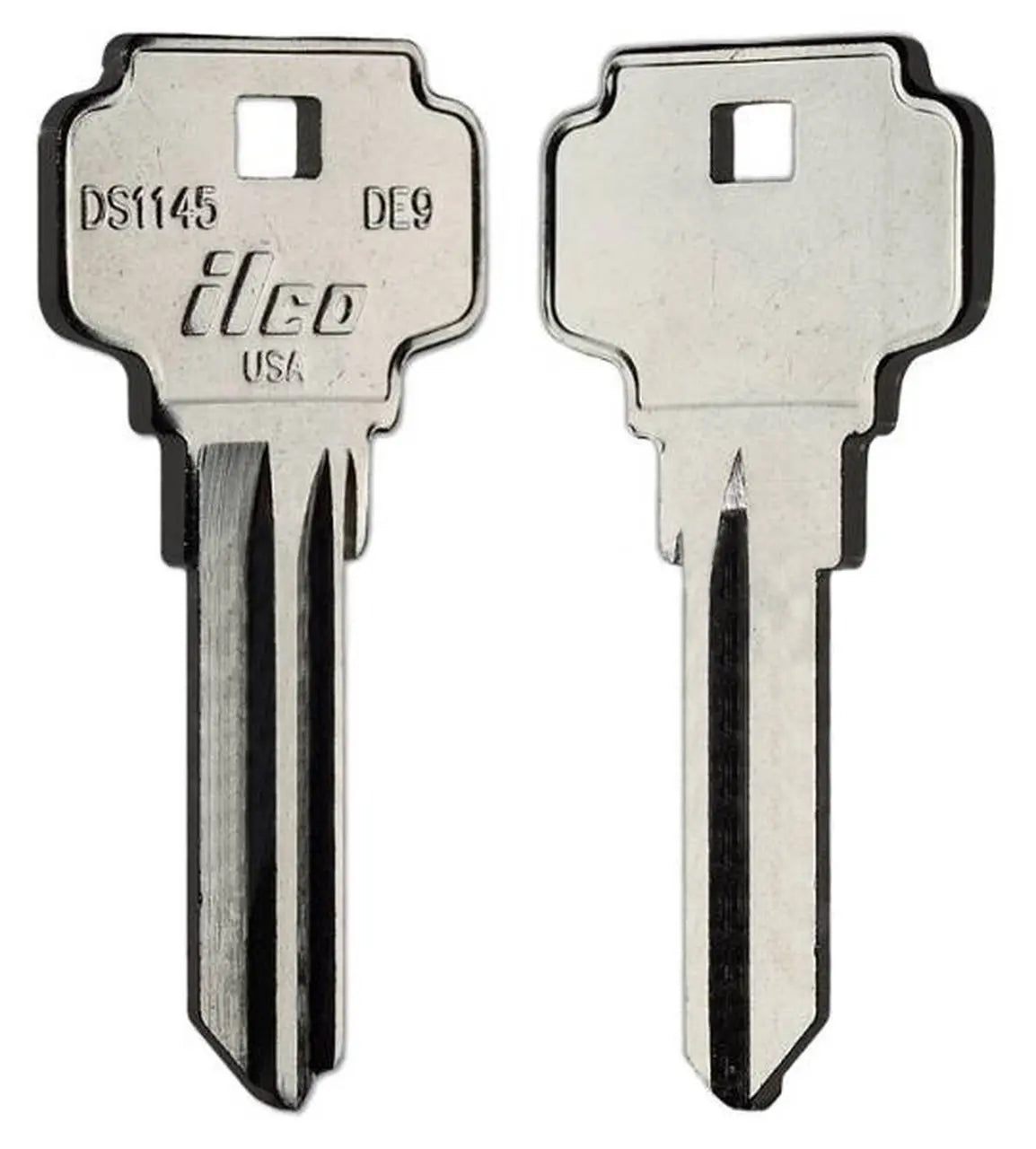 Kaba Ilco DS1145 Key Blank – Dexter/Schlage 5-Pin Nickel-Plated Brass (DE9)