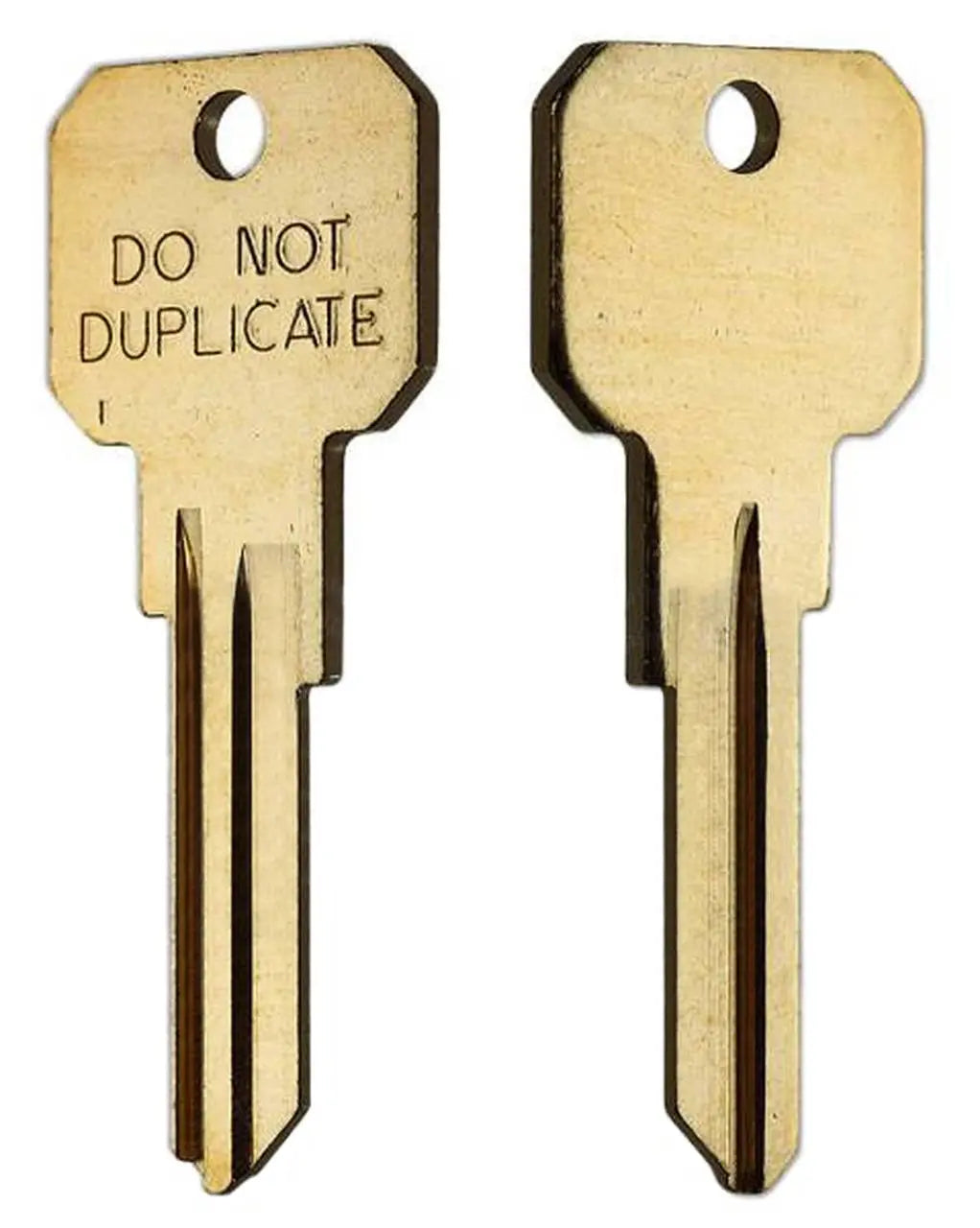 Kaba Ilco DND-KW1 Do Not Duplicate Key Blank, Brass, (1176-HNBL)