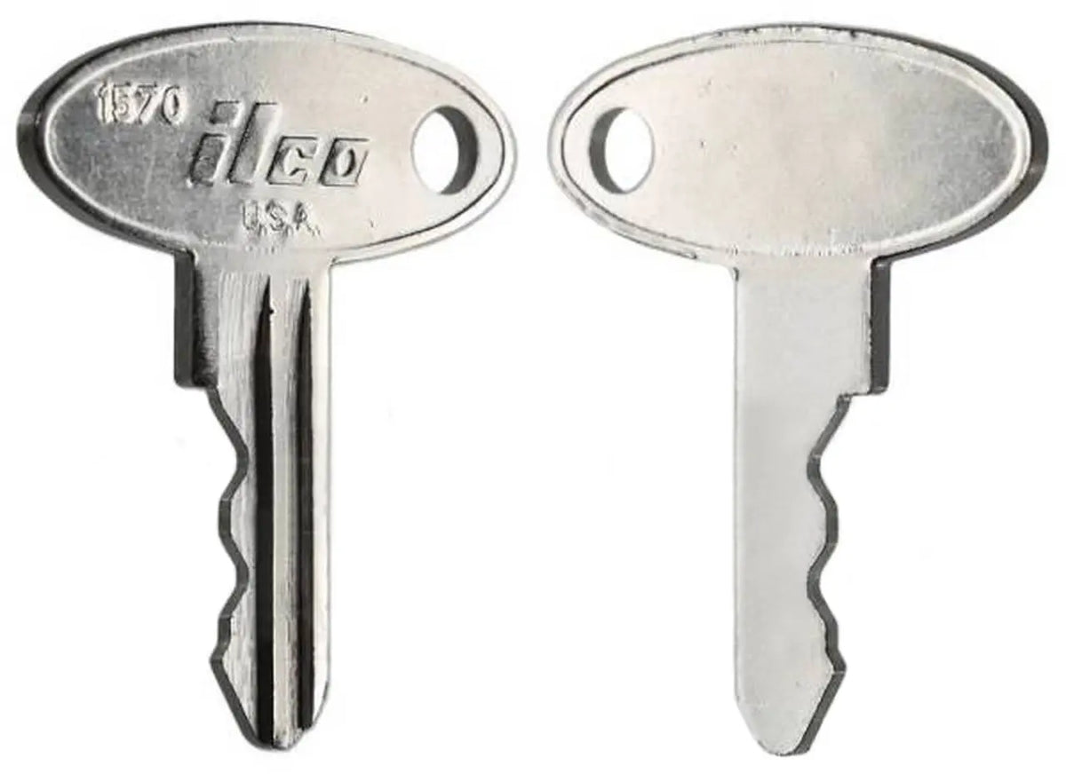 Kaba Ilco 1570 Ford Tractor Key Blank – Nickel-Plated Brass
