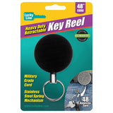 Lucky Line 46801 Standard Heavy Duty Key Reel Black 1 Per Card