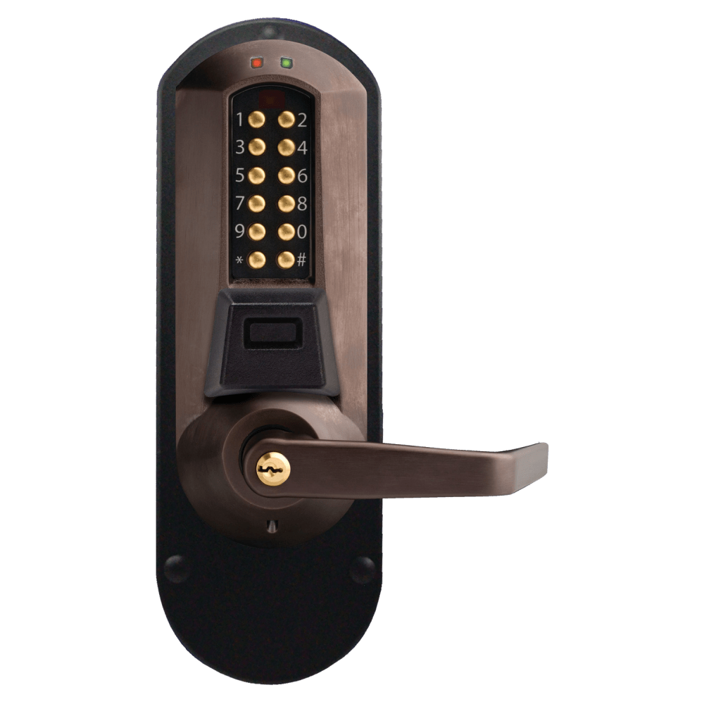 DormaKaba E5710XSWL-744-41 E-Plex 5700 Prox Exit Trim, 3,000 Access Codes, 30,000 Audit Events, KIL, Schlage C Keyway, Dark Bronze with Brass Accents