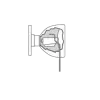 HPC TR-2 Tulip-Shaped Knob Tension Wrench Tool, Rigid
