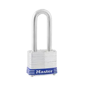 Master Lock 3LH Laminated Steel Padlock 1-9/16" Body, 2" Tall 9/32" Diameter Shackle, Keyed Different