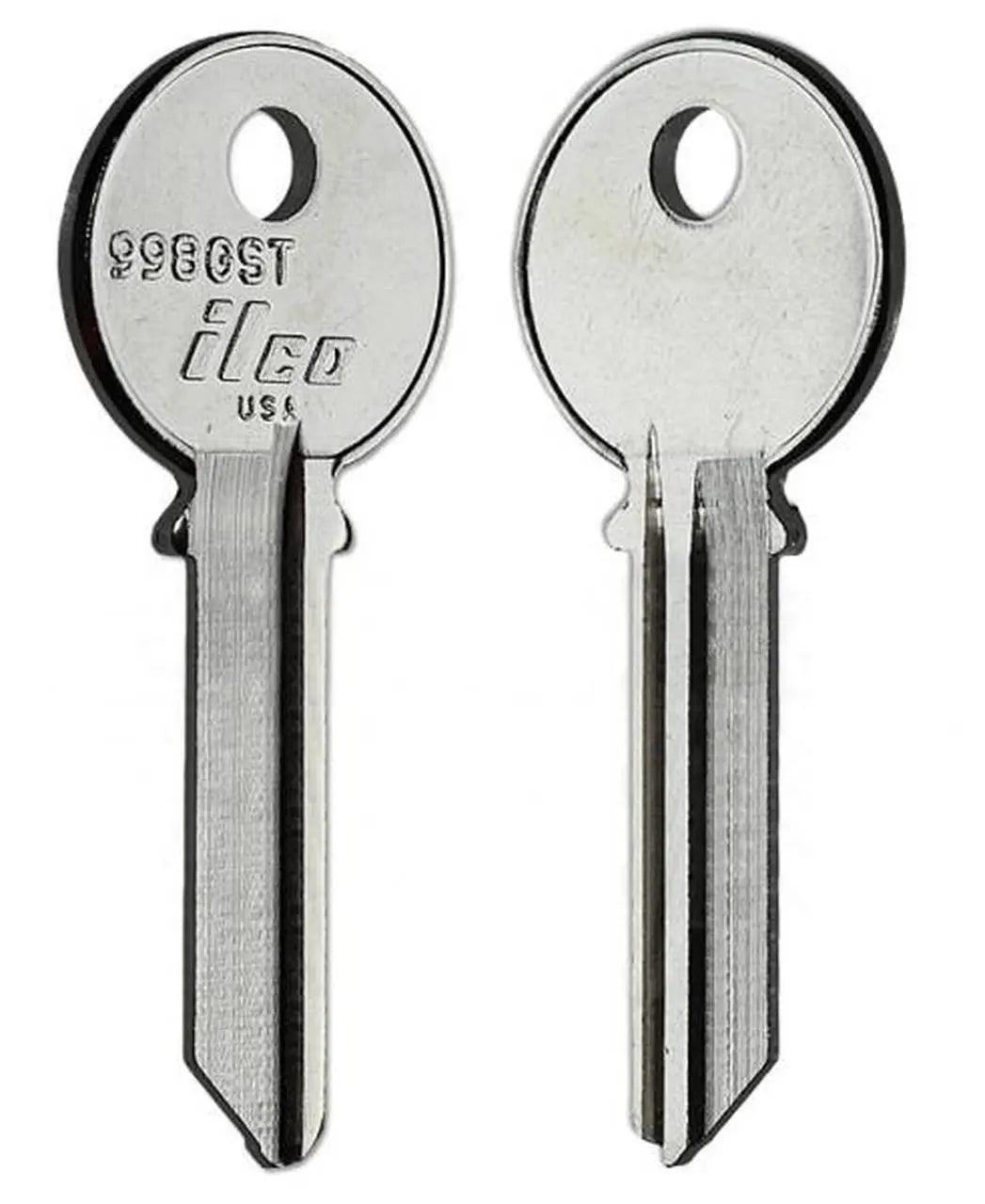 Kaba Ilco 998GST Key Blank – Yale GST Keyway, 6-Pin, Nickel-Plated Brass