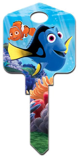 KW-D10 Disney Pixar Finding Dory - Finding Nemo House Key Blank KW Keyway