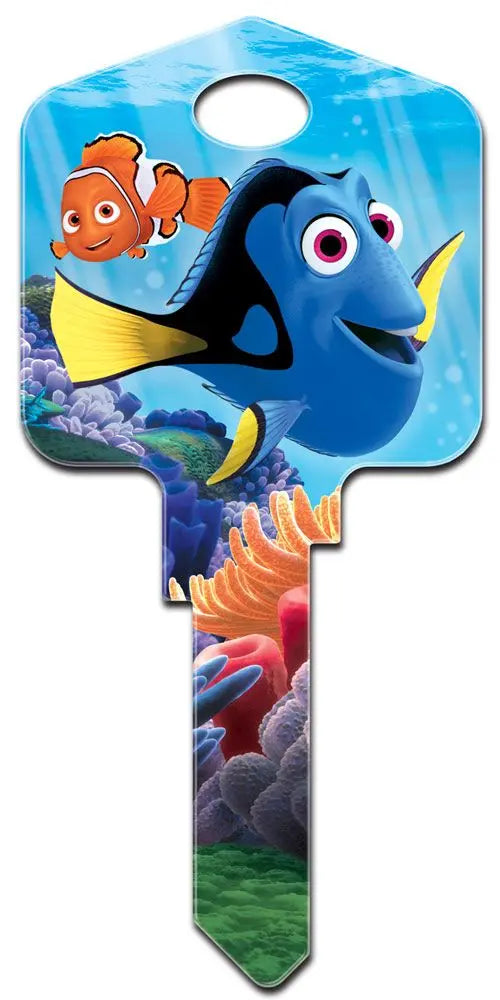 SC1-D10 Disney Pixar Finding Dory - Finding Nemo House Key Blank Schlage Keyway