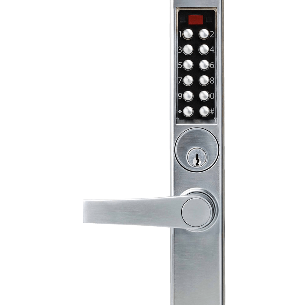 DormaKaba E3266MSNL-626-41 E-Plex 3000 for Adams Rite Deadbolts, 3,000 Access Codes, 30,000 Audit Events, Schlage C Keyway, Lever, Satin Chrome
