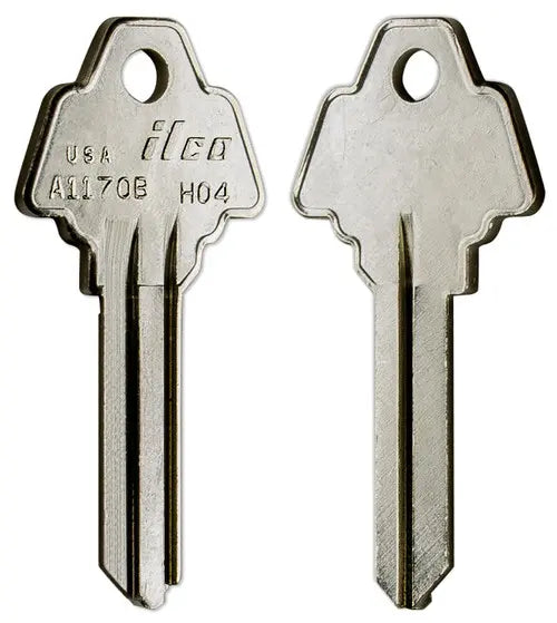 Kaba Ilco A1170B Key Blank – Challenger Keyway, Nickel-Plated Brass, 6-Pin (HO4)