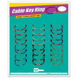 Lucky Line 81124 5" Twisty Cable Key Ring Asst 24 Per Card