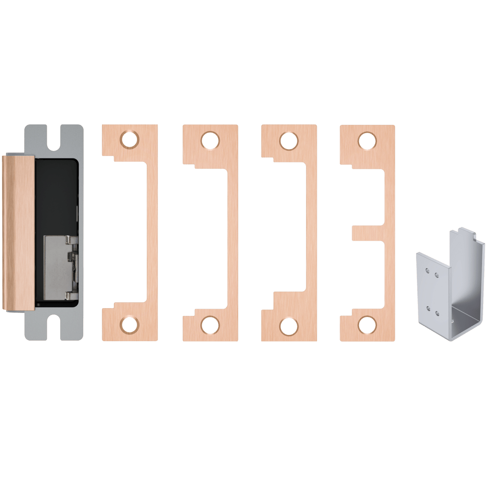 HES 1600-CDB-612-LMS Grade 1 Electric Strike, For Cylindrical or Mortise Latchbolt and Deadbolt Locks, Auto-Sensing 12/24 VDC, Field Selectable Fail Safe/Fail Secure, Includes 1N, 1ND, 1NM, 1NTD Options, Lock Monitor, Strike Monitor, Satin Bronze