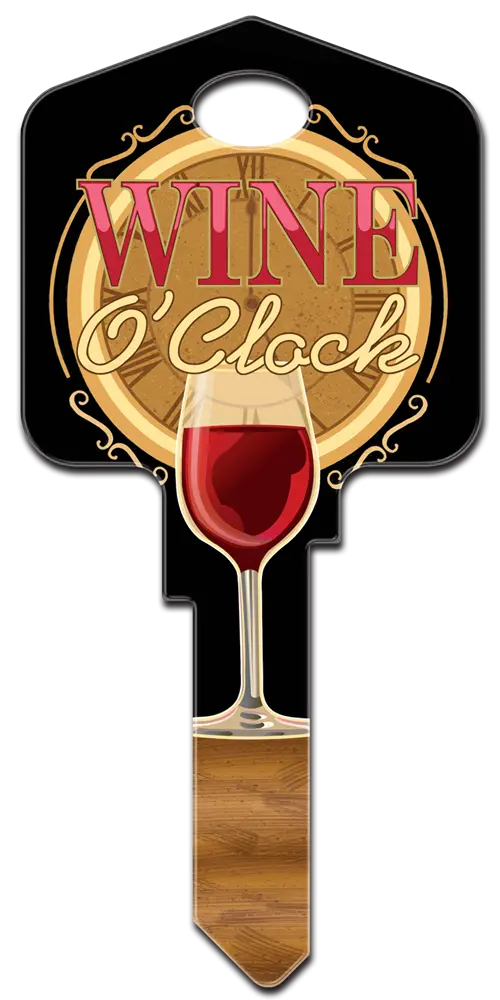 KW-AC7 Artisan Collection Wine O'Clock House Key Blank Kwikset Keyway