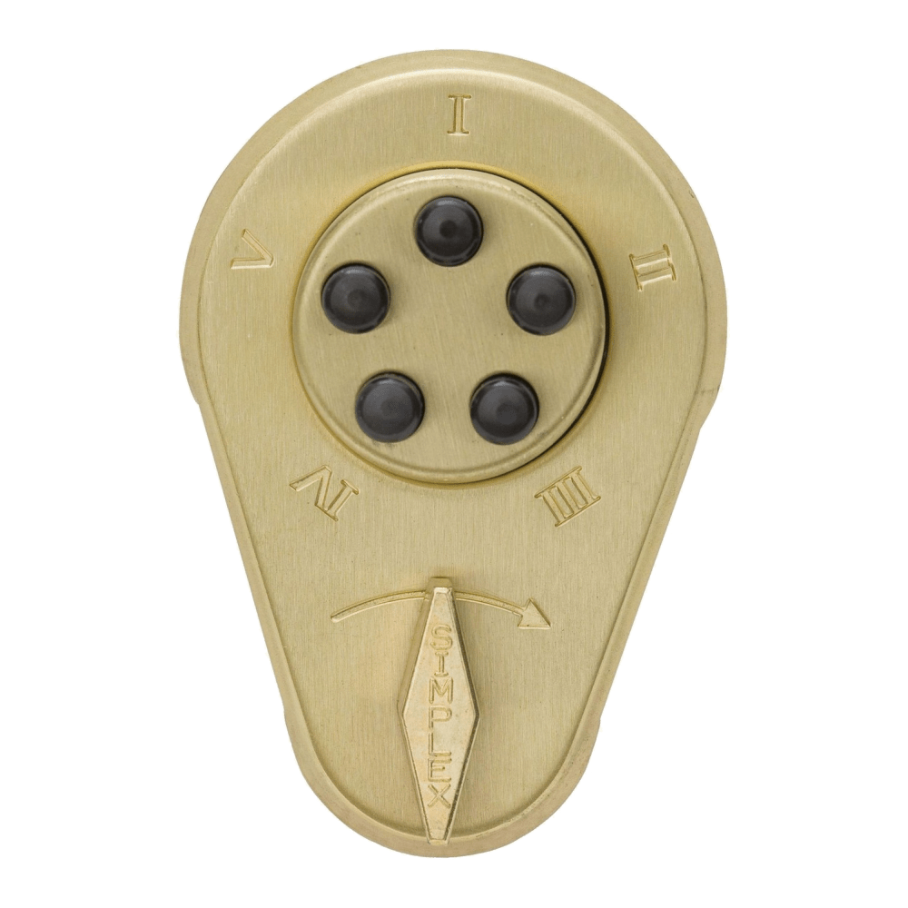 DormaKaba 9041000-04-41 Combination Deadbolt, 1-3/4" to 2-1/8" Thick Doors, Surface Strike, Satin Brass