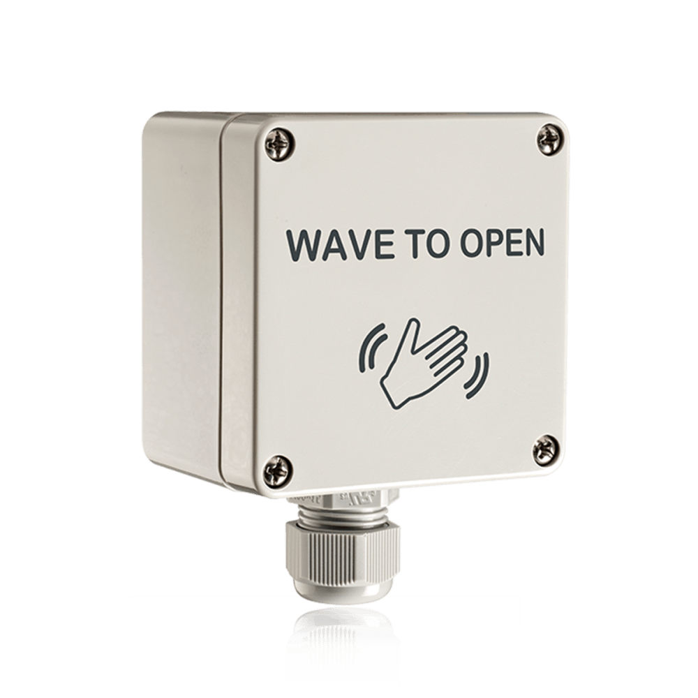 BEA 10MS09TL Microwace Touchless Actuator, Detection Range From 4 to 24" (Adjustable), Wave to Open Text & Logo