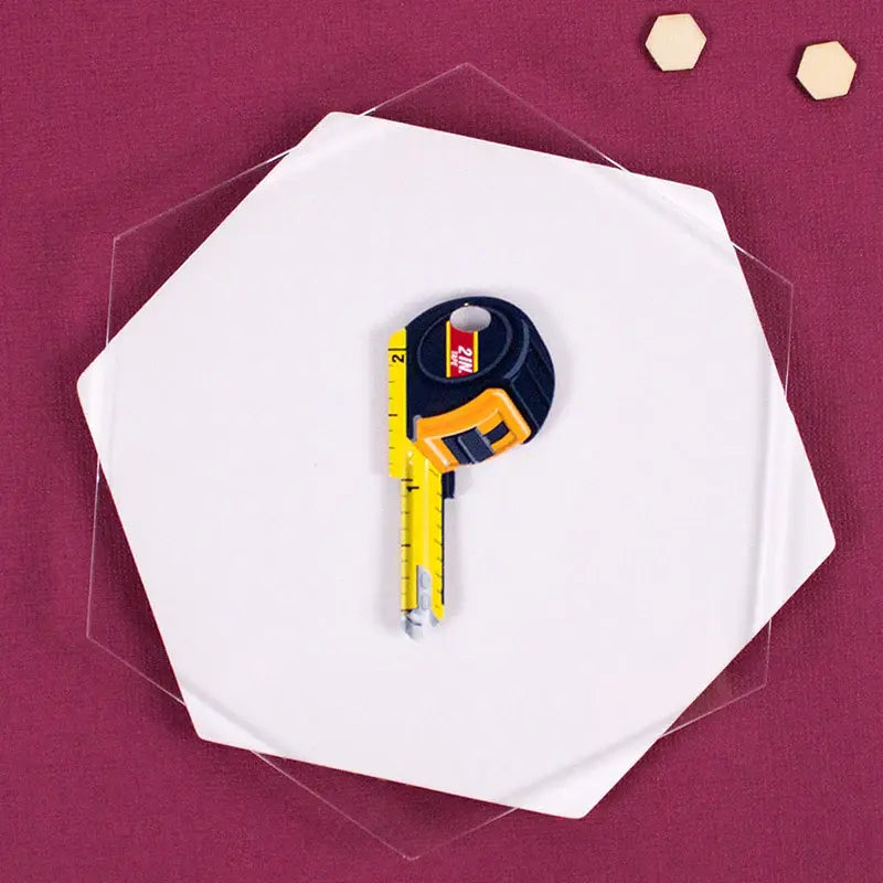 Lucky Line B126K  Tape Measure KeyShapes Blank,  Kwikset  KW1/KW10