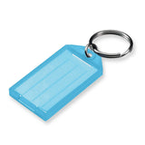 Lucky Line 6050030 Key Tag with Flap & Split Ring Blue 100 Per Box