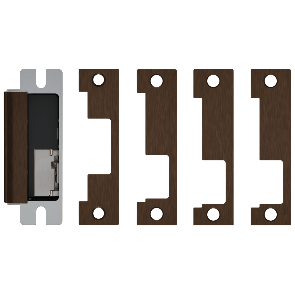 HES 1600-CLB-613E-LM Grade 1 Electric Strike, For Cylindrical or Mortise Latchbolt and Deadbolt Locks, Auto-Sensing 12/24 VDC, Field Selectable Fail Safe/Fail Secure, Includes 1J, 1K, 1KD, 1KM Options, Lock Monitor, Dark Oxidized Bronze