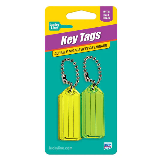Lucky Line 10102 Key Tag with Ball Chain 2 Per Card