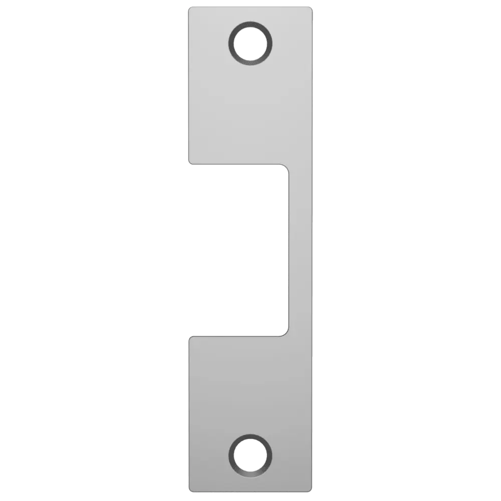 HES J 630 Faceplate Only, 1006 Series, 4-7/8" x 1-1/4", Use with Cylindrical Locks, up to 3/4" Throw, Satin Stainless Steel
