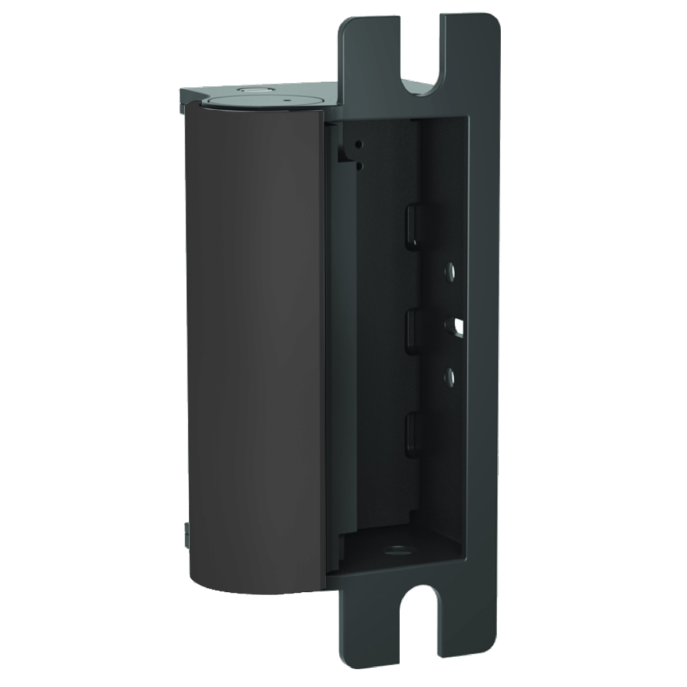 HES 1006-BLK-LBM Grade 1 Electric Strike Body, Fail Secure, 12/24VDC, Latchbolt Monitor, Black Suede Powder Coat Finish