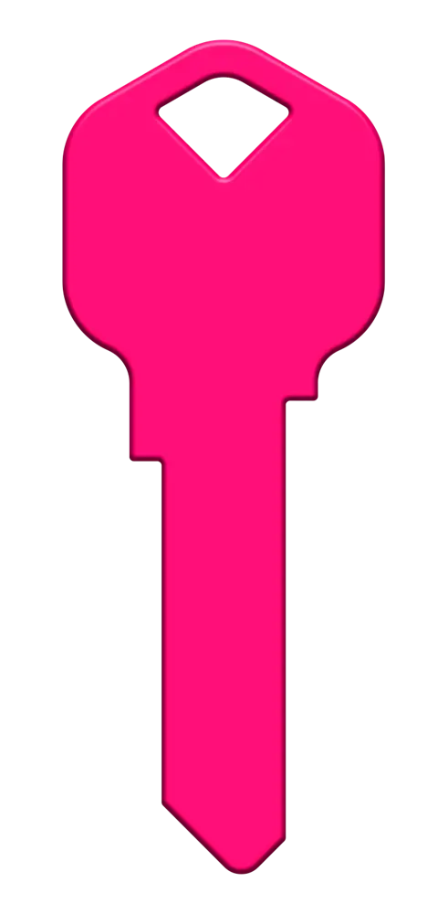 KW-HK74 Happy Keys Kwikset Neon Pink