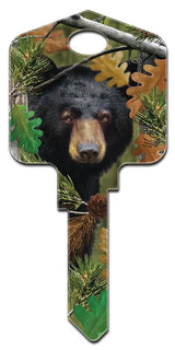 KW-DPW1 Black Bear - Deep Woods Collection House Key KW1/KW10 Keyway