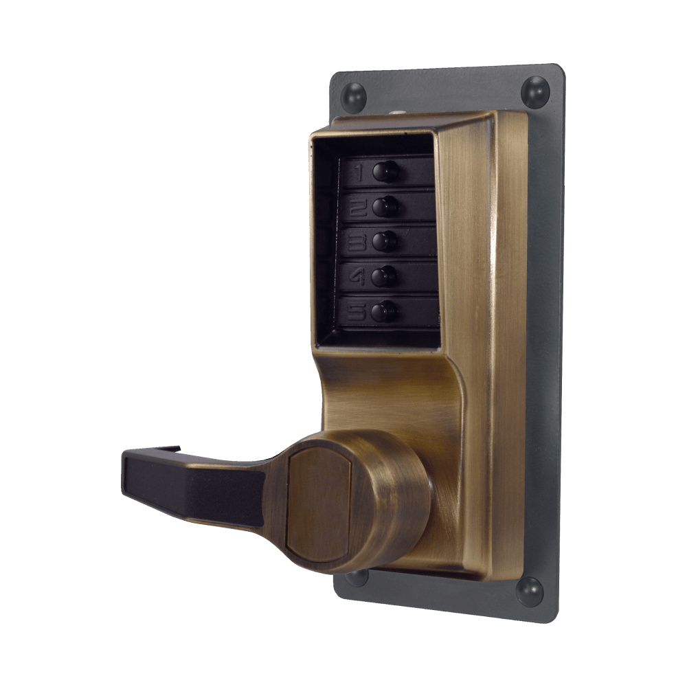 DormaKaba LLP1010-05-41 Exit Trim Lever Lock, Combination Only, Left Hand Reverse, Antique Brass