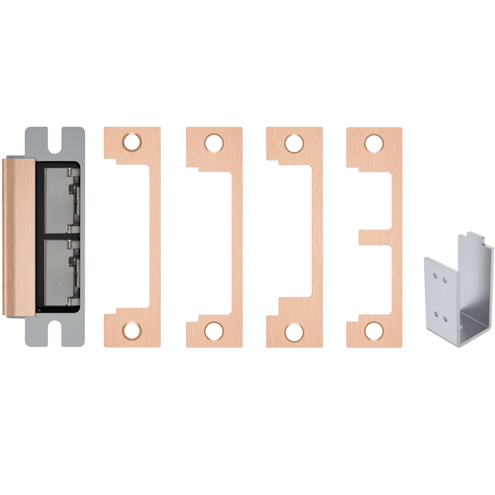HES 1600-CDB-612-DLMS Grade 1 Electric Strike, For Cylindrical or Mortise Latchbolt and Deadbolt Locks, Auto-Sensing 12/24 VDC, Field Selectable Fail Safe/Fail Secure, Includes 1N, 1ND, 1NM, 1NTD Options, Dual Lock Monitor, Strike Monitor, Satin Bronze