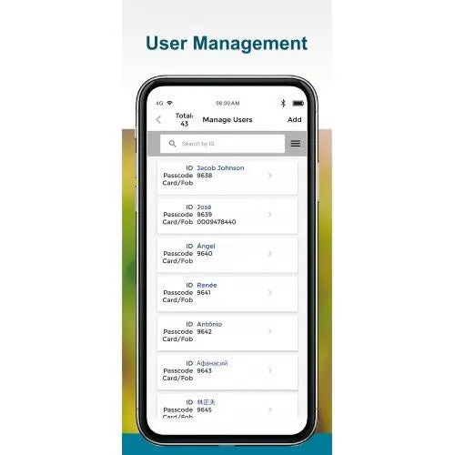 Seco-Larm SK-B241-PQ 12-24 VDC, Mullion, Keypad Bluetooth with Prox Reader