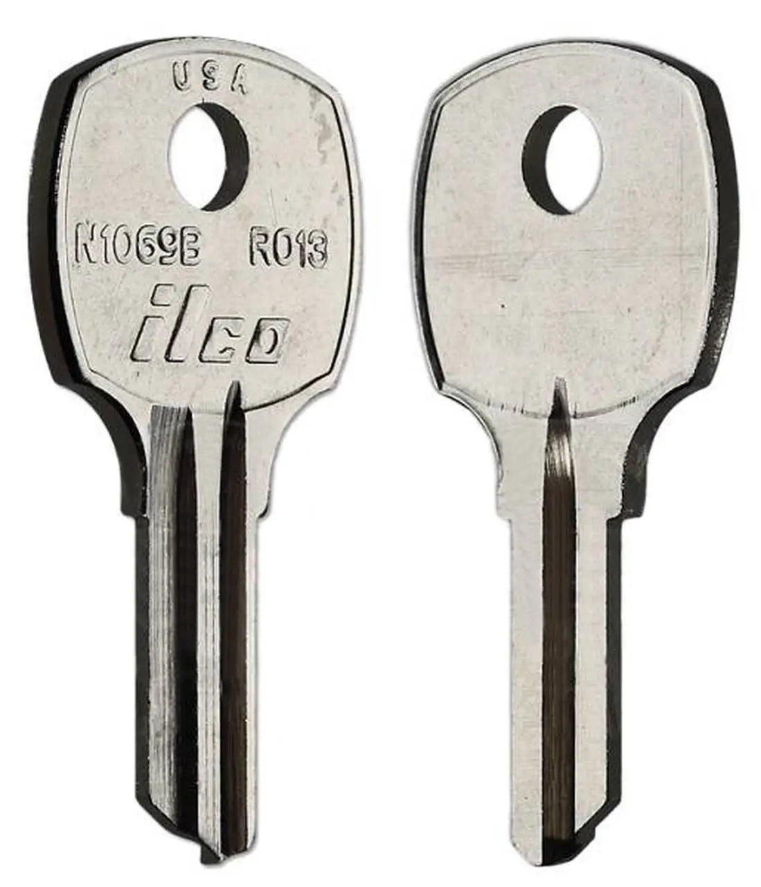 Kaba Ilco N1069B National Cabinet Key Blank – Nickel-Plated Brass, EZ RO13