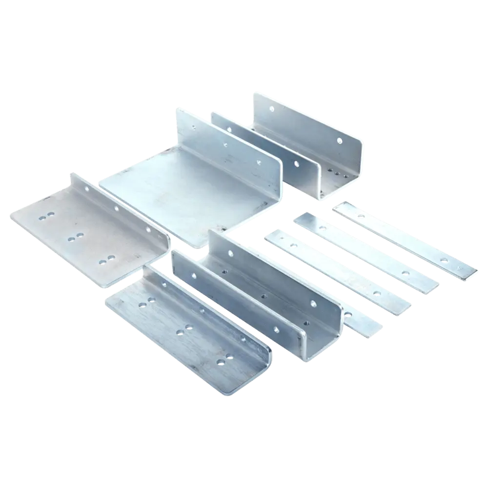 Securitron FMK-SW Flex-Mount Bracket Kit, for Gate Lock, Swinger Gate Type, Zinc Plated