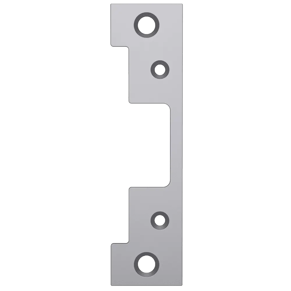 HES 501 630 Faceplate Only, 5000/5200 Series, 4-7/8" x 1-1/4", Flat with Square Corners, Satin Stainless Steel