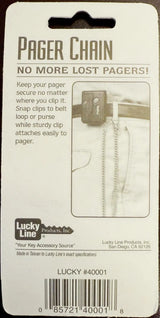 Lucky Line 40001 18" Pager Chain Clip Ring 1 Per Card