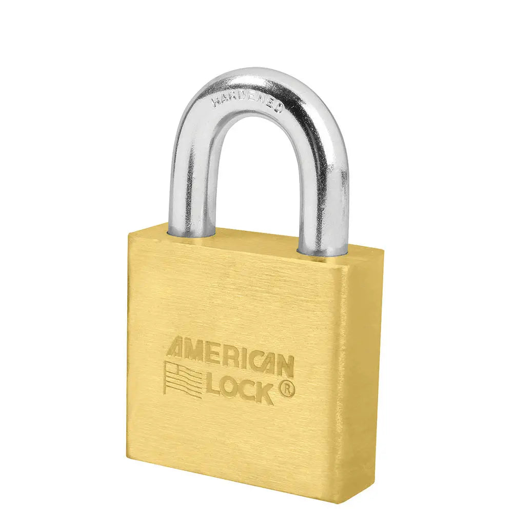 American Lock A5570 Solid Brass Padlock 2" Body, 1-1/8" Tall 3/8" Diameter Shackle, Keyed Different