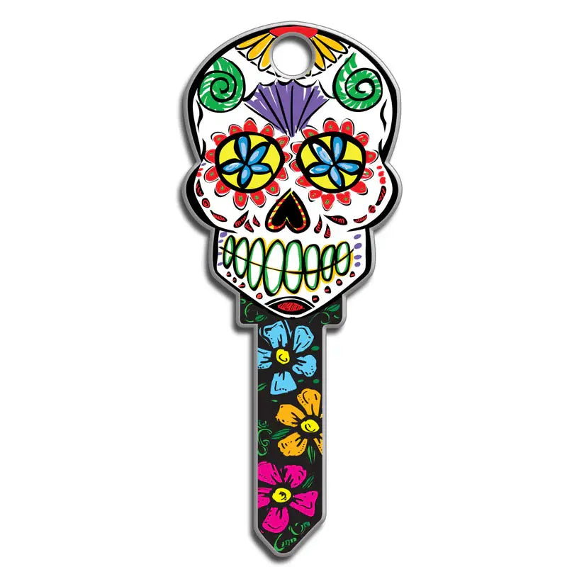 Lucky Line B136K Sugar Skull KeyShapes Blank,  Kwikset  KW1/KW10