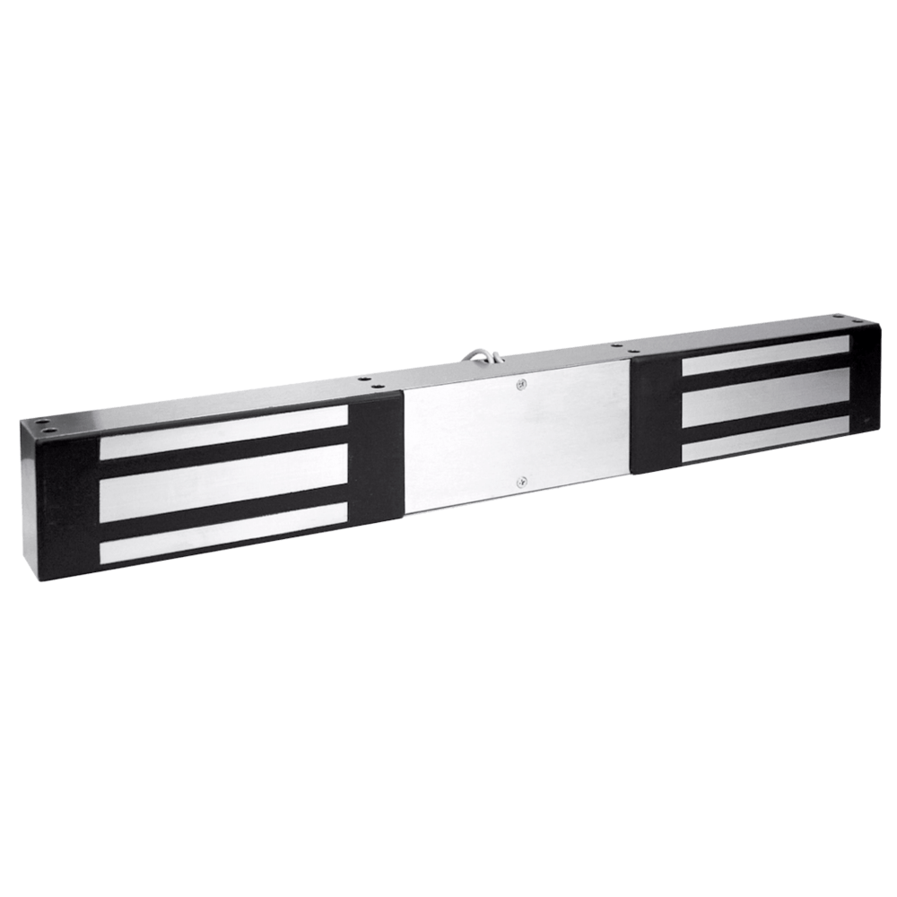 Securitron DM62 Maglock, Double Door Application, 1200 lb, 12/24VDC, Satin Stainless Steel