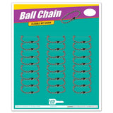 Lucky Line 31424 Ball Chain 4-1/2" NPS #6 24 Per Card