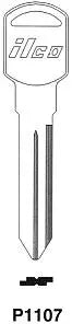 Kaba Ilco P1107 Automotive Key Blank – General Motors Nickel-Plated Brass (B89)