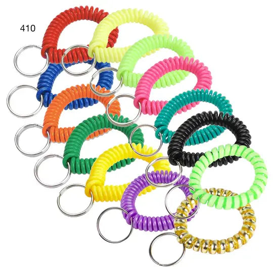 Lucky Line 41012 Wrist Coil with Ring Asst 12 Per Card