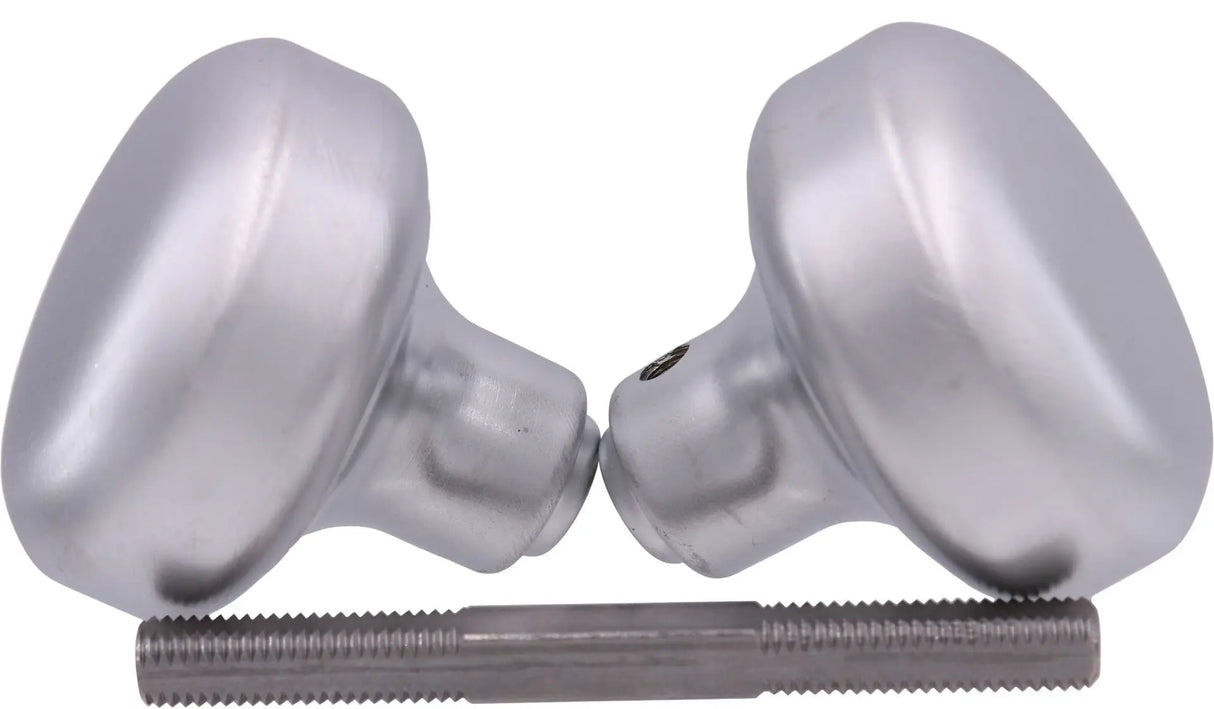 Progressive Hardware 2600/US26D Door Knob Pair 2-1/4" Solid Brass, Satin Chrome