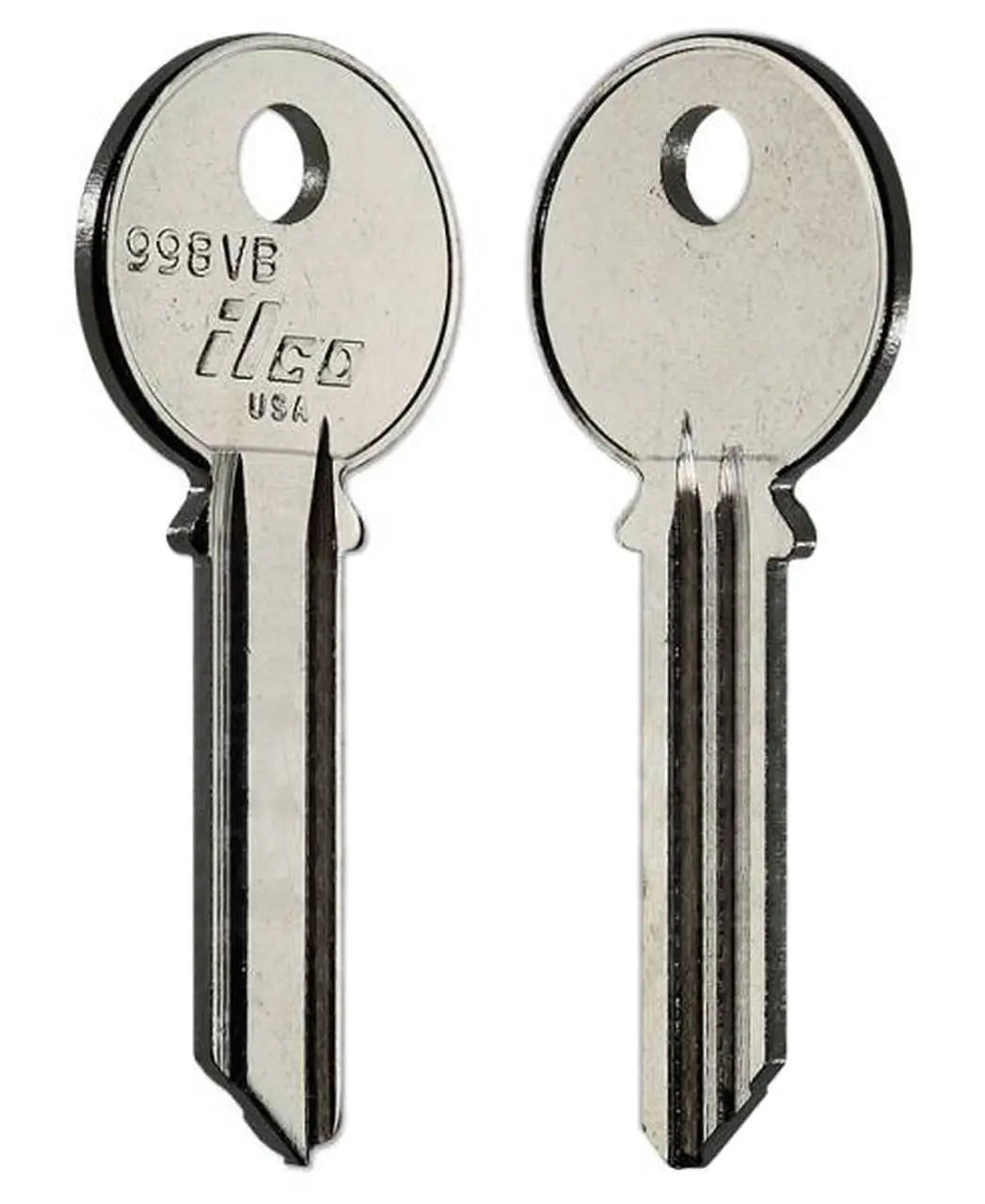 Kaba Ilco 998VB Key Blank – Yale 6-Pin VB Section, Nickel-Plated Brass